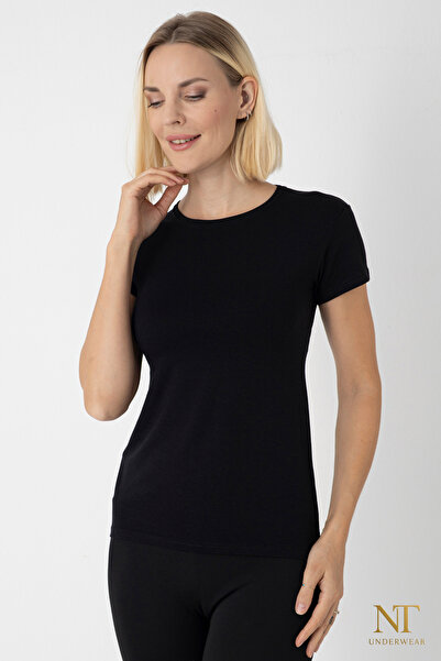 NT Underwear Women's Bamboo Half Sleeve Bodysuit – Natural and Lightweight