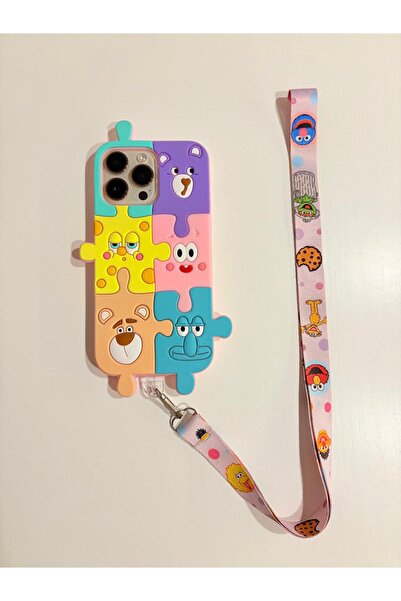 Store Susam Sokak Desenli Boyun Askı İpi, Kimlik Kartı ve Telefon Askısı(Tele...