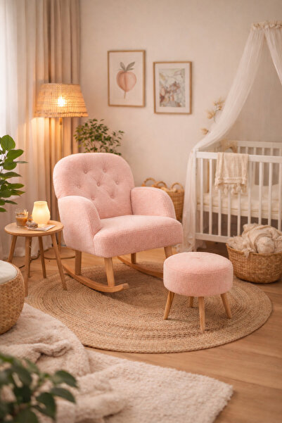 arge demo Verona Sallanan Koltuk Ahşap Ayaklı Wellsoft Kumaş Berjer -Emzirme ...