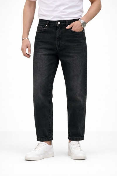 oraystore Men's Vintage Grinding Detail Boyfriend Pants Tb