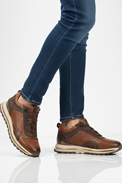 Voyager Tan Genuine Leather Elastic Lace-Up Men's Casual Shoes M533 m