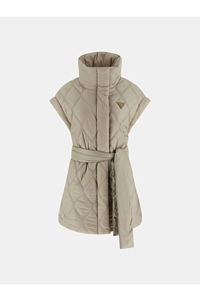 Guess Hilma Sleeveless Inflatable Women's Beige Vest V6Rn01Wl832-G1O3