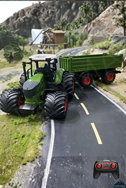 Apexma Oyuncak 2.4GHz Uzaktan Kumandalı 1:24 Ölçek Şarjlı Rc Römorklu Traktör...