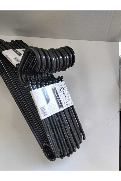 kurt41 15 Pieces Luxury Black Hangers Wood Look Plastic a Quality Clothes Hanger