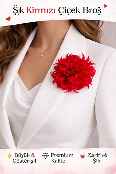 Esteks Dantel ve Tekstil Aksesuarları Saçaklı kumaş siyah çiçek broş, kumaş g...