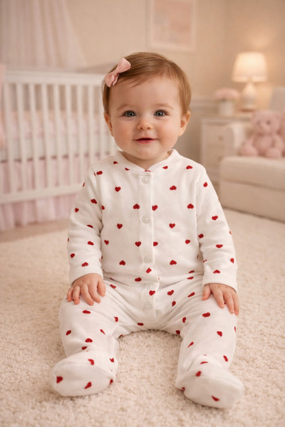 Süper Mini Baby KÜÇÜK KALPLER PATİKLİ TULUM