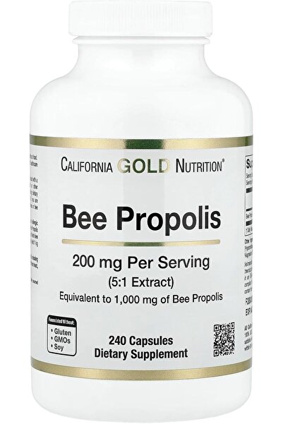California gold التغذية، صمغ النحل، 1000 ملغ، 240 كبسولة