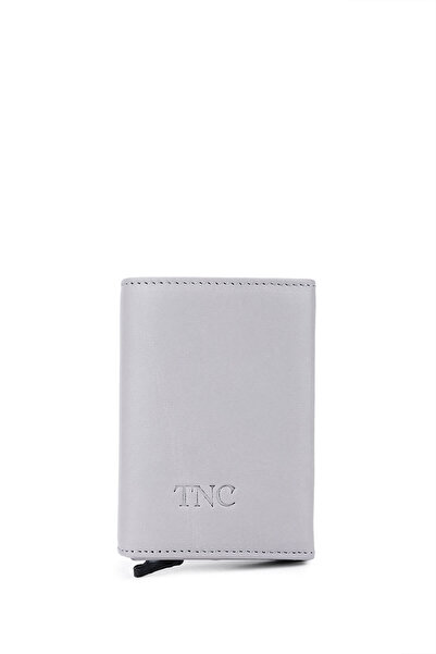 Tamer Tanca Men's Genuine Leather Gray Card Holder
