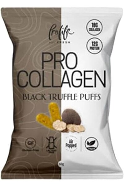 PROLİFE Pro Life Protein Puffs Black Truffle 60g – High Protein, Low Carb, Gl...