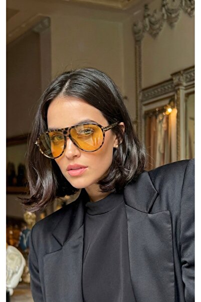 LOOKUP Sunglasses Uv400 Protection Pilot Leopard Orange Unisex New Season wit...