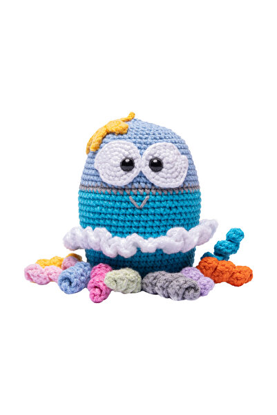 Bigibuddy Amigurumi Denizanası Sesli Masal Ve Ninni Anlatan Örgü Bebek Uyku A...