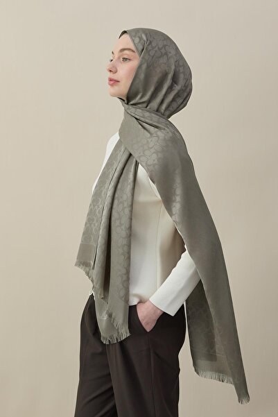 diorel C Desen Pamuk İpek Şal Vizon