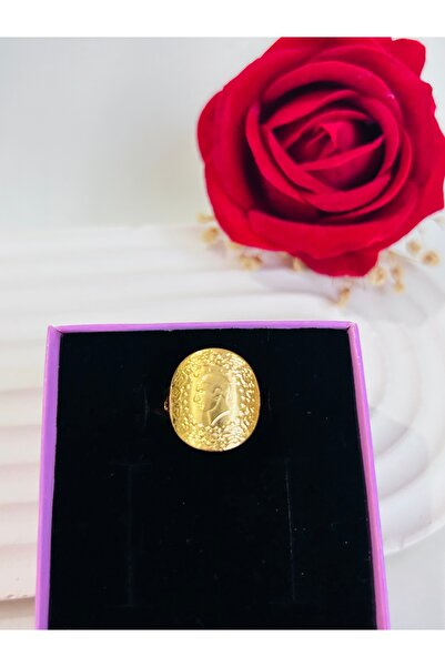 Roya Happiness ÇEYREKLİ YÜZÜK 3’LÜ ÇEYREK ALTIN RENK TEKLİ ÇEYREK YÜZÜK ANNEY...