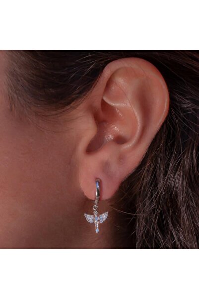 vogutima Melek Figürlü Sallantılı 925 Ayar Gümüş Küpe