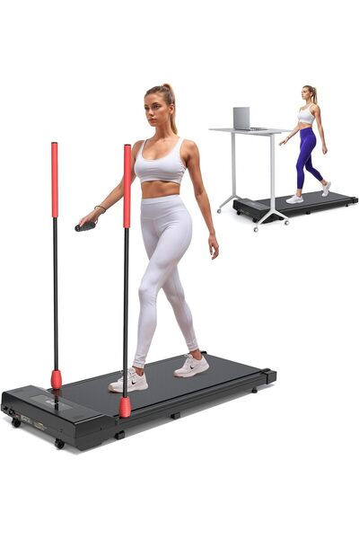 Marshal Fitness Walking Pad with Handle Bar, 3.0HP Peak Foldable Treadmill
