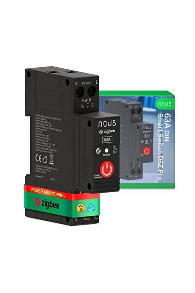Nous Siguranta Smart D5Z Pro, 32A Continuu, 63A Varf Scurt, Zigbee 3.0, 1 can...