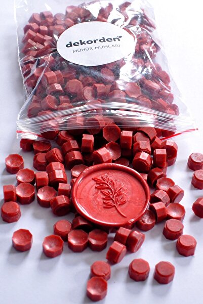 Dekorden Bead Seal Candle - Wine Red