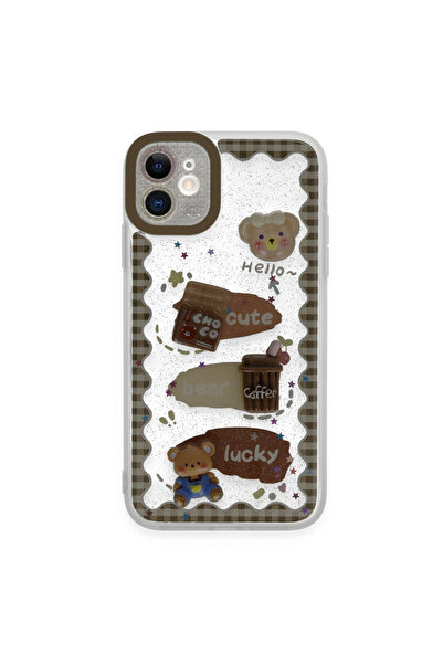 NewFace iPhone 11 Case Sweet Patterned Silicone Cover - Transparent