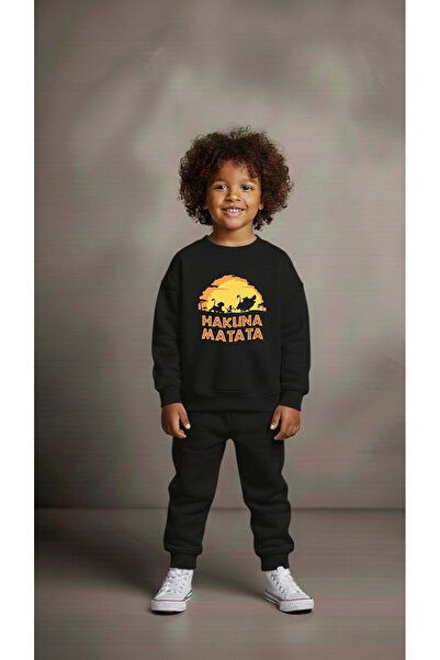 playwear Φούτερ ομάδας MATATA με στάμπα για κορίτσια και αγόρια, με λαιμόκοψη...