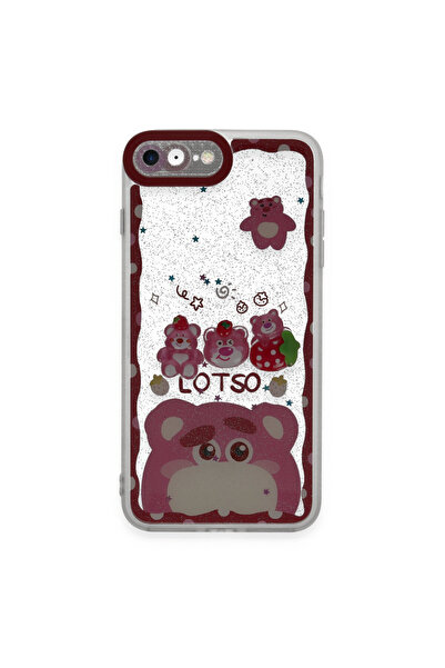 NewFace iPhone 7 Case Sweet Patterned Silicone Cover - Pink