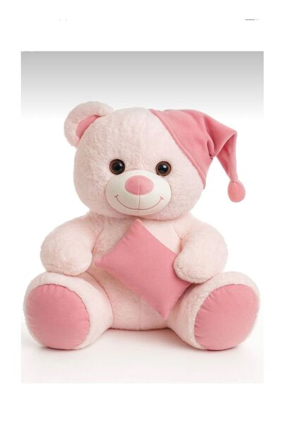 fenomen Ayıcık Peluş Şapkalı Yastıklı 40 cm - Sevimli & Yumuşak