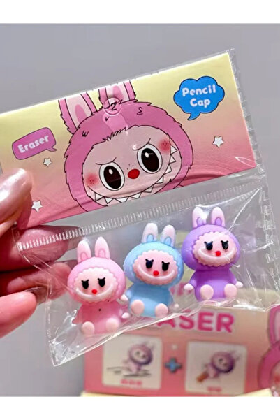 NaSaDAN Labubu Kalem Başlığı Silgi – Labubu Figürlü Kawaii Silgi ve Kalem Süs...