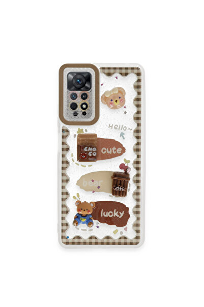 NewFace Xiaomi redmi note 11 case sweet patterned silicone cover - transparent