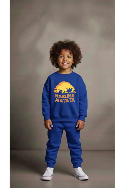 playwear Φούτερ ομάδας MATATA με στάμπα για κορίτσια και αγόρια, με λαιμόκοψη...