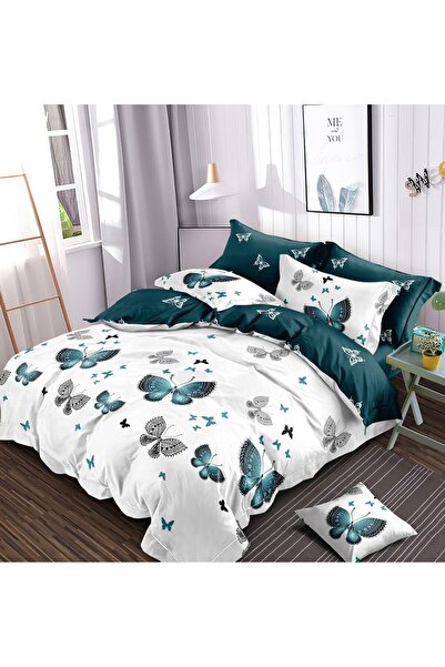 Kotonia Home 6-piece fine thick bed linen with elastic, XXL - Floral pattern,...