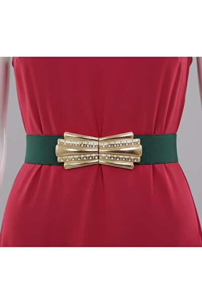 MODAM HİFA Златна катарама Еластичен колан Дамски колан Колан за рокля Колан ...