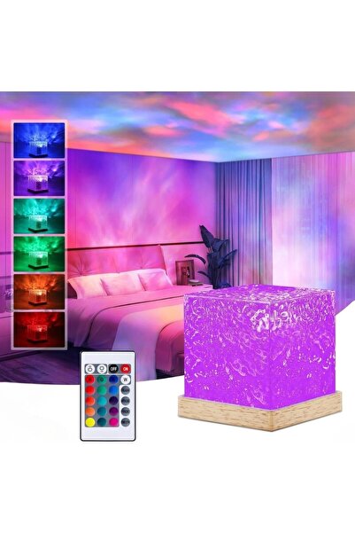 Renvox RGB Uzaktan Kumandalı Kristal Küp LED Gece Lambası Kademesiz Dimmer | ...