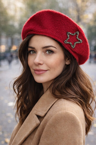 Modex Soft Texture Sparkling Star Detail Painter Beret