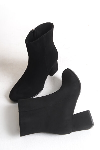 DELSOLERA Women's Black Suede Flat Casual Stylish Zippered Comfortable Heeled...