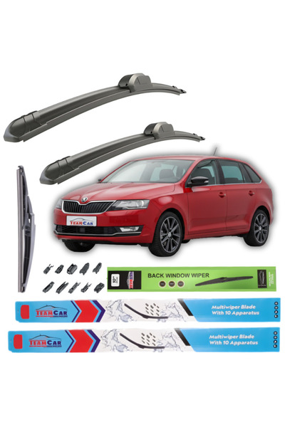 TEAMCAR Υαλοκαθαριστήρες Skoda Rapid Spaceback (2013-2019) Πλήρες σετ