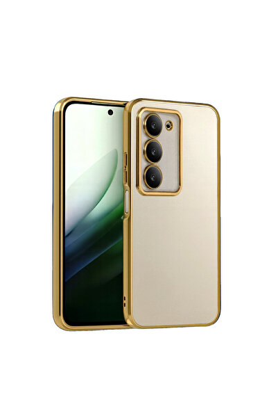 NewFace غطاء سيليكون لهاتف شاومي ريدمي 15 الجيل الرابع مع حماية للعدسة - ذهبي