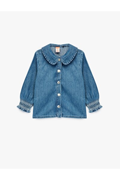Koton Baby Girl Jean Jacket 6Wmg80006Ad Medium Indigo