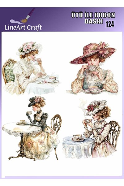 LİNEART Ütü ile Rubon Baskı Transfer No:RB124-30x30cm