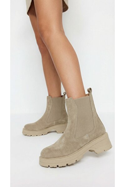 Eric Nurnberg Milena Genuine Leather Women's Boots Beige