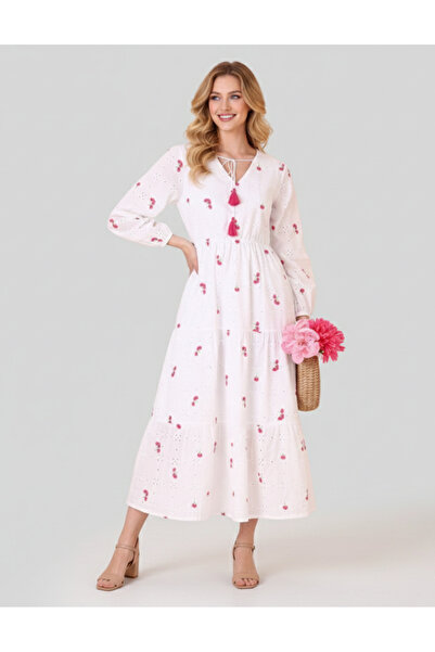 MQ Women's Embroidered Midi Dress