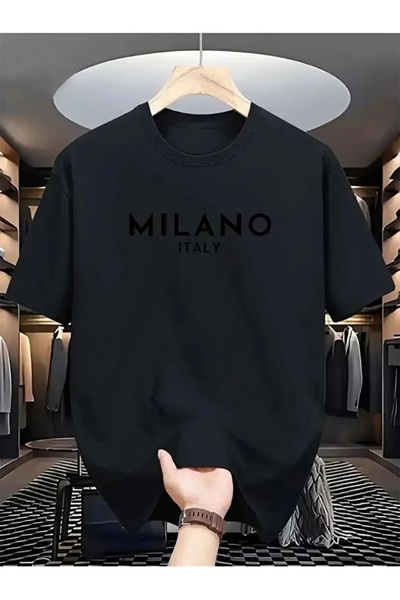 İnazuma Outdoors Unisex Oversized Printed Cotton Crew Neck Short Sleeve Black...