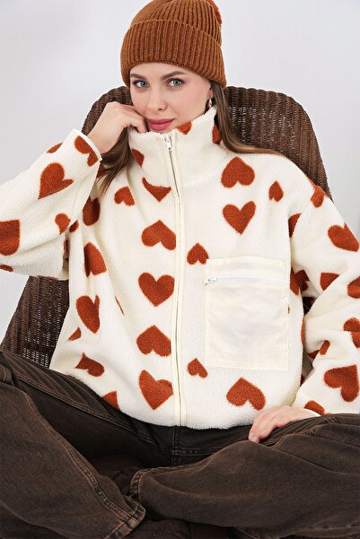 Hiccup Bdart Oversized Plush Jacket with Pocket Detail
