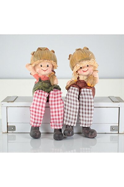 ELSELİFE Sallanan Ayaklı 2’li Mısır Kafalar Çift Biblo 15 cm Dekoratif Mutfak...