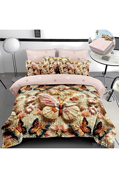 Primavara Double bed linen, FINET, 5D Digital Print, with Elastic, 4 pieces