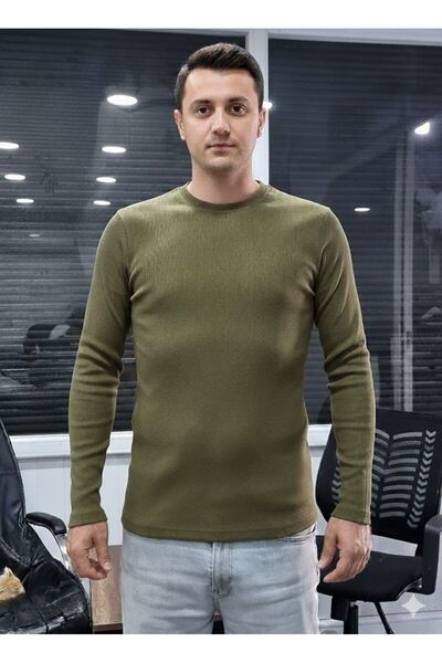 Eşofmancım Unisex Regular Fit Crew Neck Long Sleeve Ribbed Top