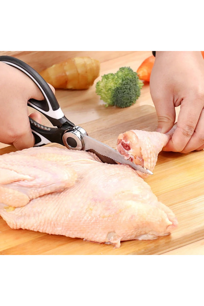 EVİMA Stainless Steel Very Sharp Scissors for Cutting Chicken Fish Meat and V...