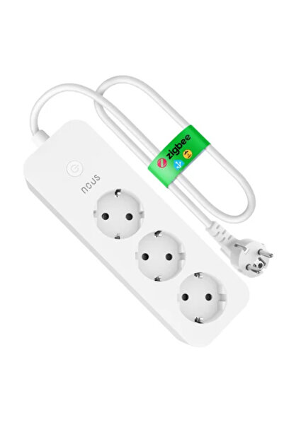 Nous Prelungitor Smart A11Z, ZigBee 3.0, monitorizare consum, compatibil Alex...