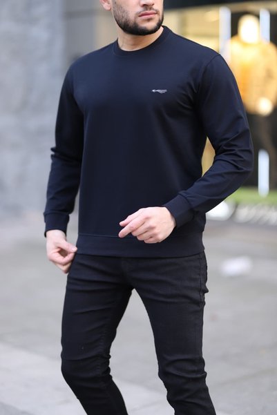 Fors Life Bisiklet Yaka Basic Erkek Sweatshirt