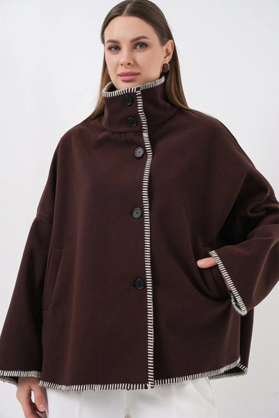 nedo7 Embroidered Cashmere Jacket 9167 - Brown