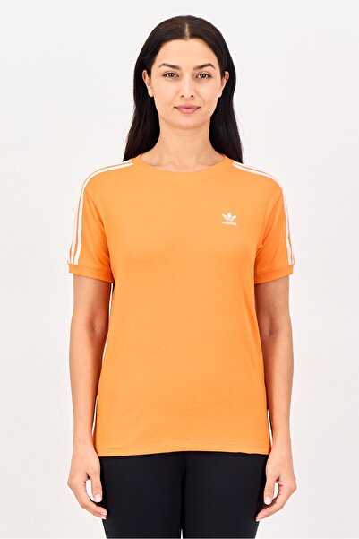 adidas Women Sportswear Fit Short Sleeve Outdoor Top, Orange