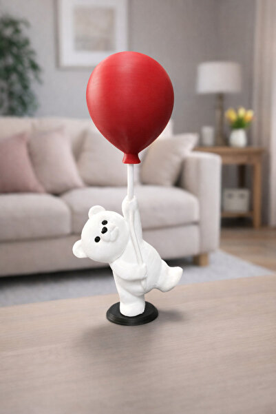 Rex Aksesuar Dekoratif Balonlu Ayıcık – Modern Minimal Ev Aksesuarı Hediyelik...